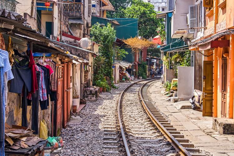 Train Street Hanoi: Ganz schön eng