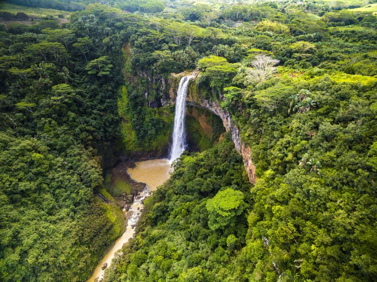 Bilderbuchmotiv: Chamarel-Wasserfall