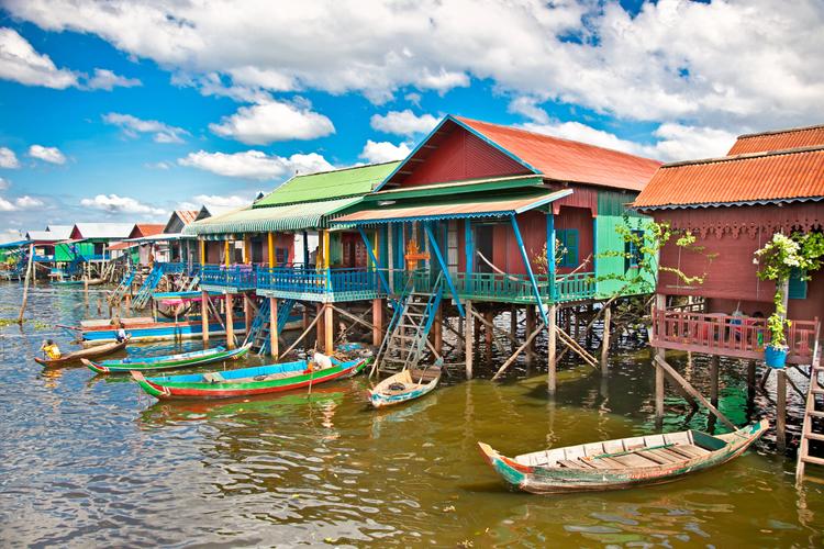 Schwimmendes Dorf auf dem Tonle Sap See