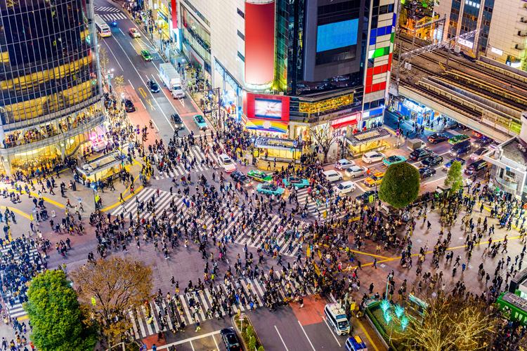 Spektakel: Shibuya Straßenwechsel