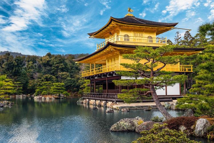 Goldrausch trifft Pavillon in Kyoto