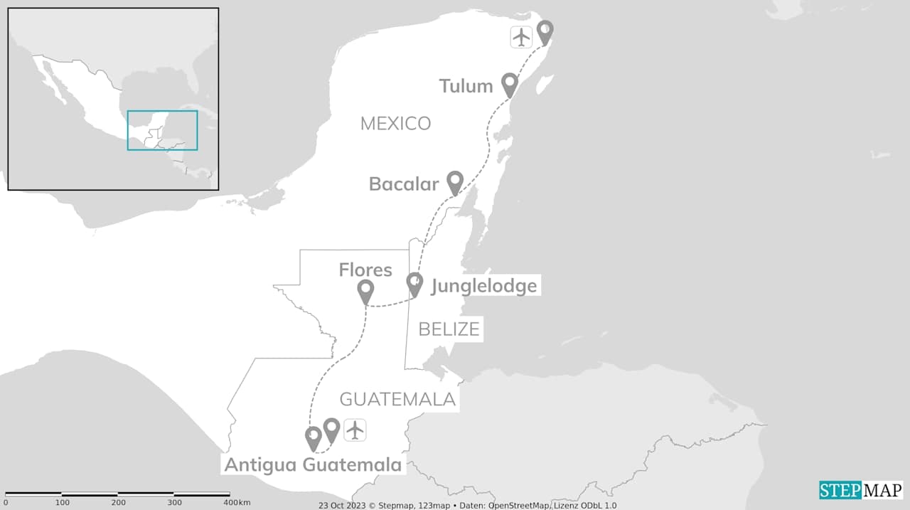 Guatemala, Belize & Mexico: van groene jungle tot blauwe lagunes