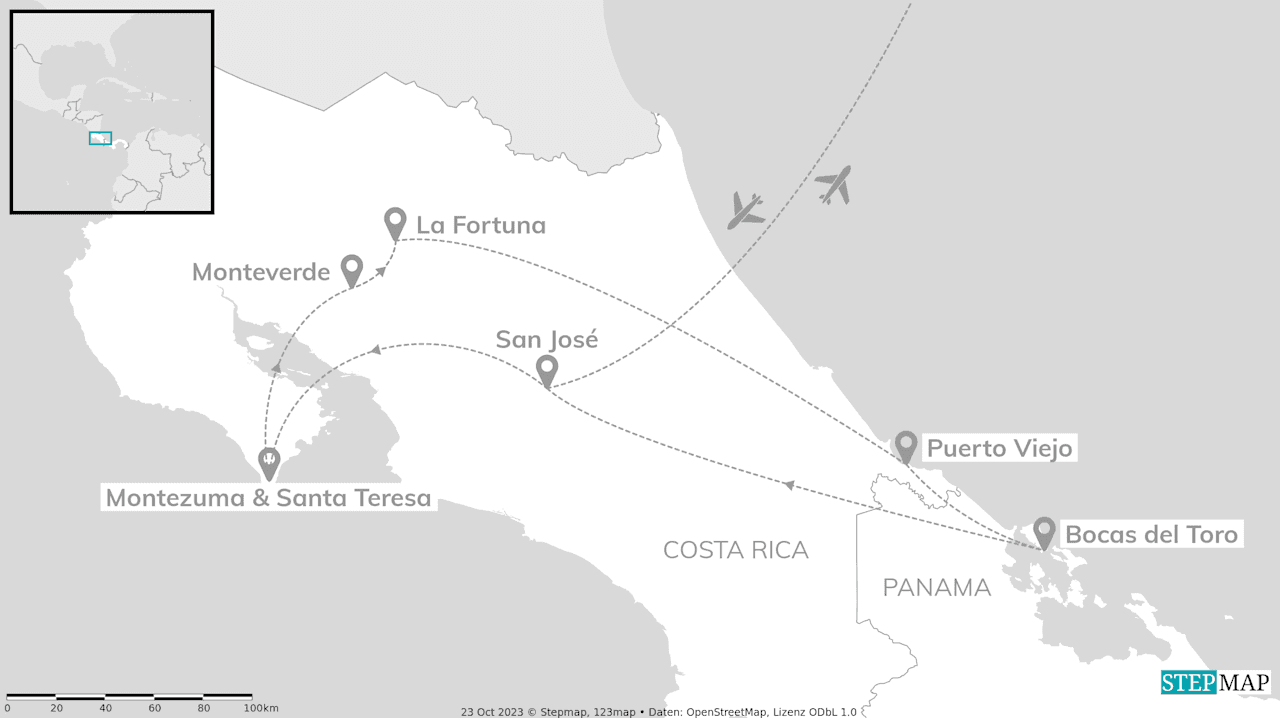 Costa Rica & Panama: van jungle-avontuur tot eilandverblijf