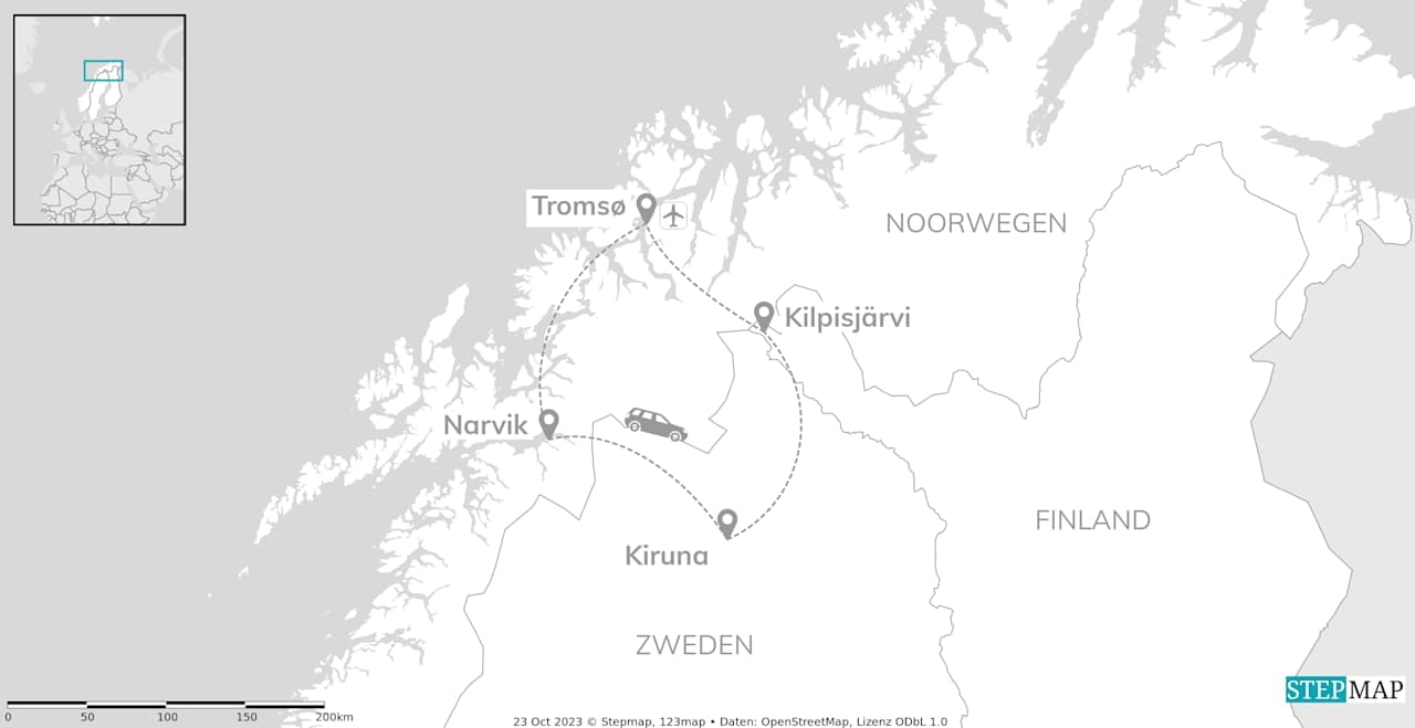 Arctic roadtrip: husky adventure & polar lights