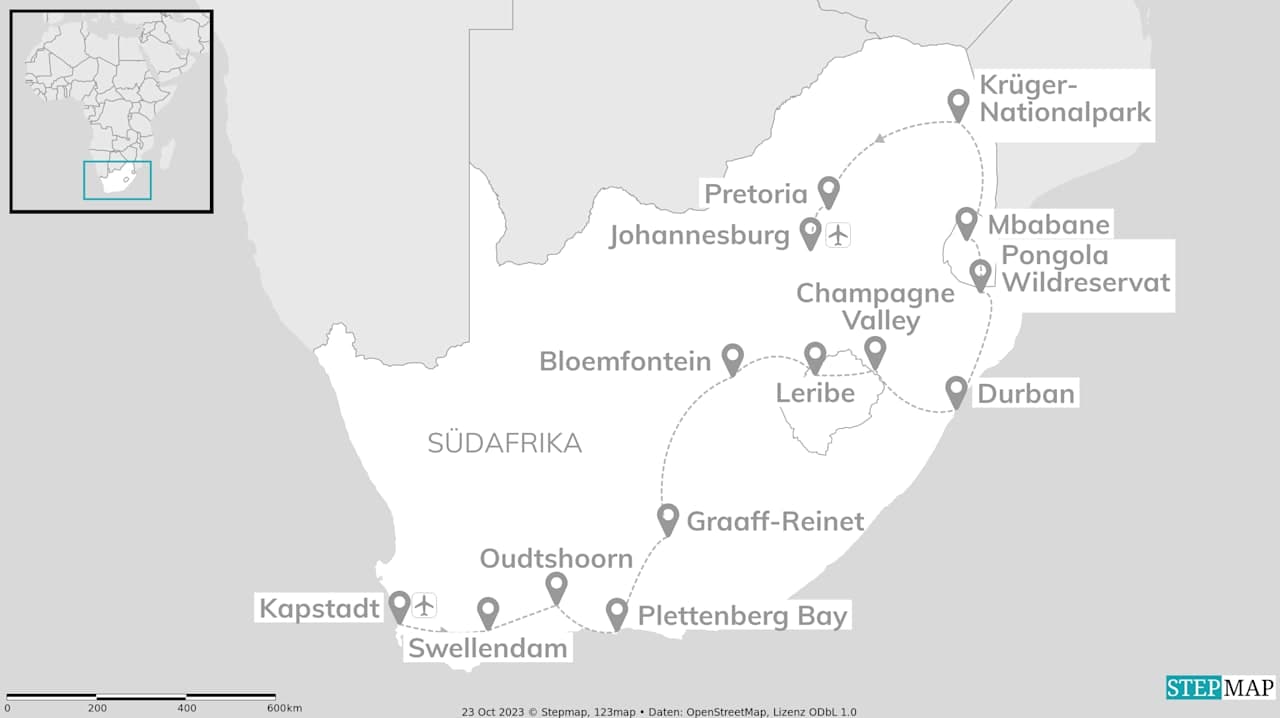 All around South Africa: Vom Kap zur Krüger-Safari