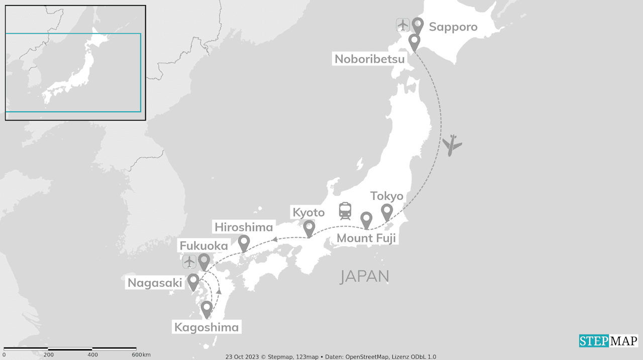 All Around Japan: Von Snowy Peaks zu Southern Heat