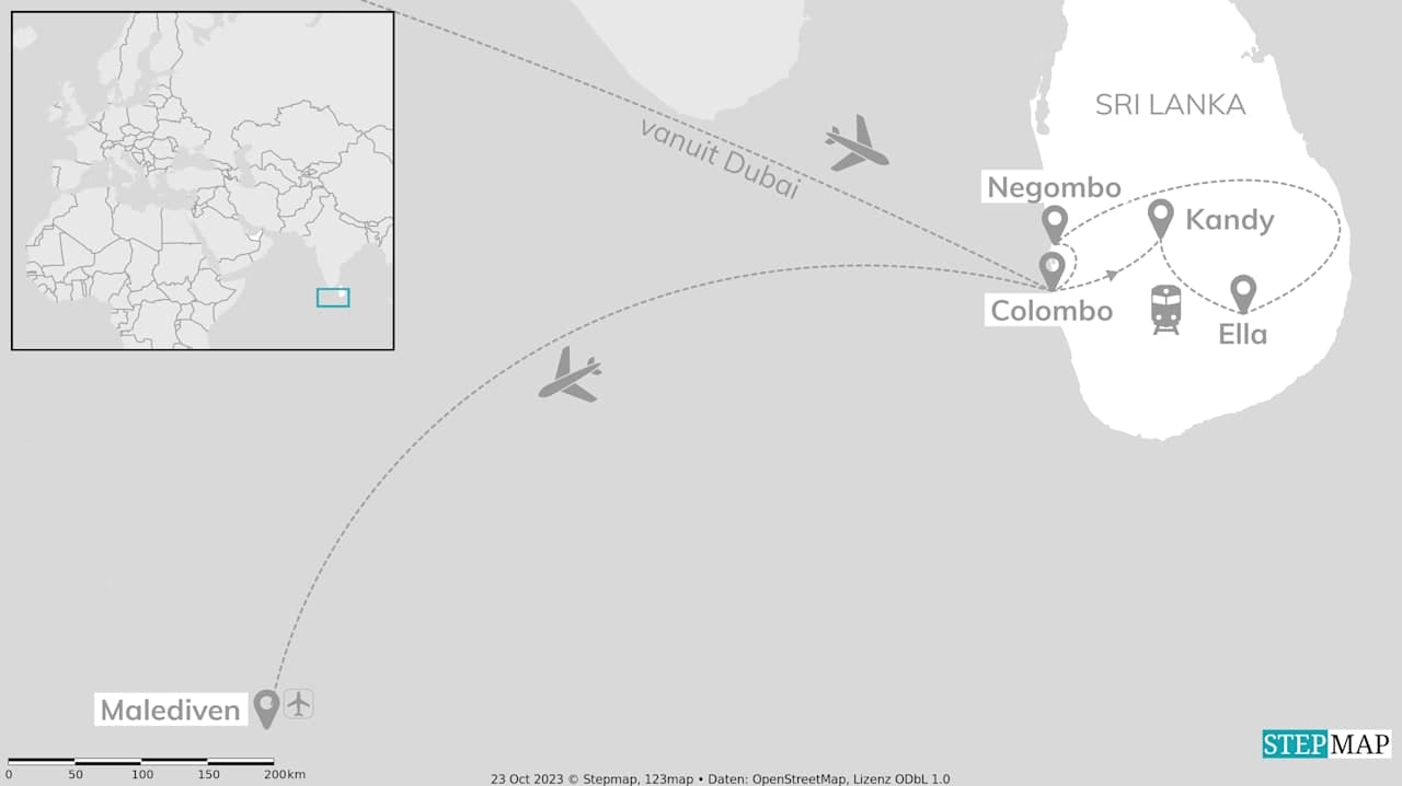 Dubai, Sri Lanka & Malediven: city sights meet island vibes