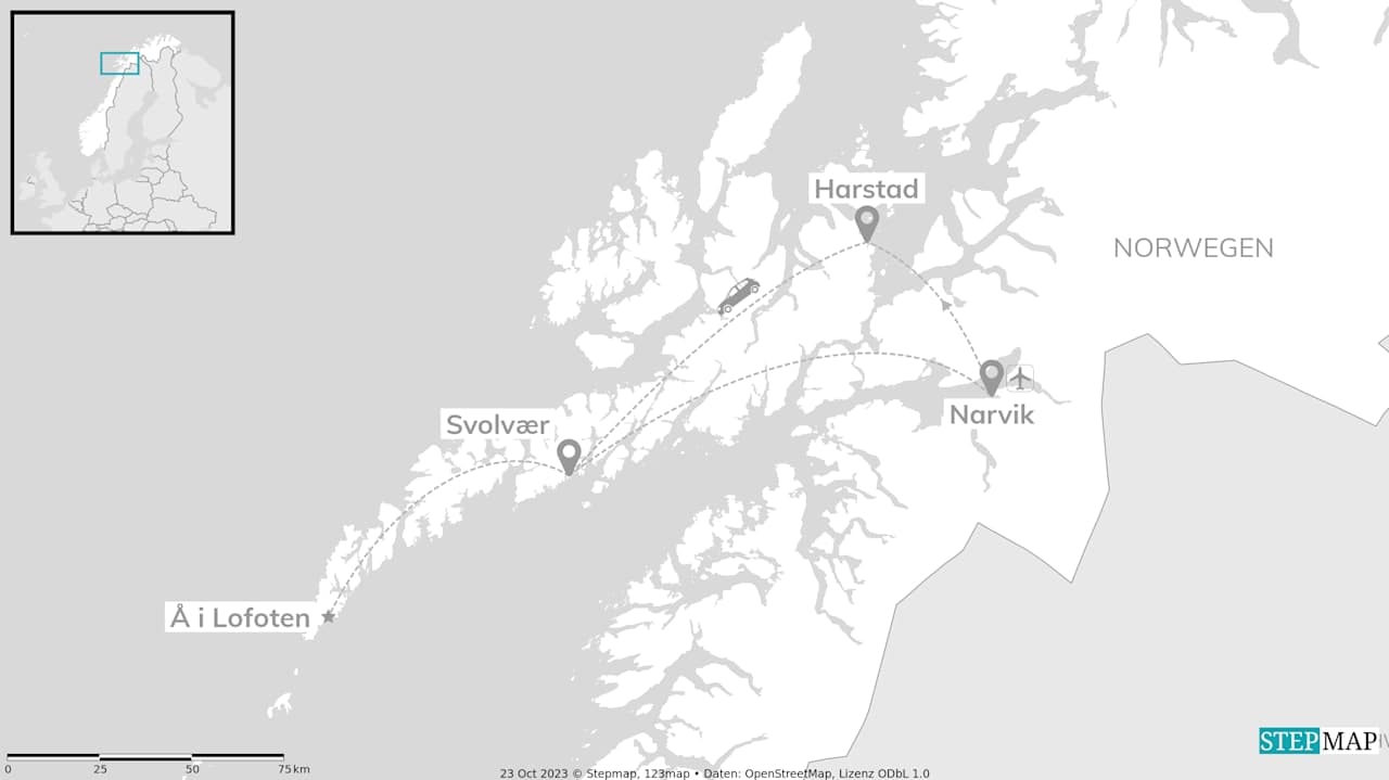 Winterzauber Lofoten: Snowy Roadtrip zu Stelzenhäusern