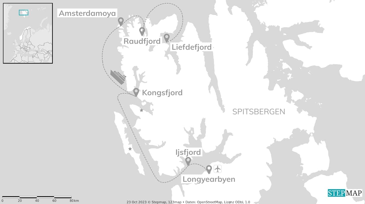 Spitsbergen avontuur: expeditie naar ijzige fjorden