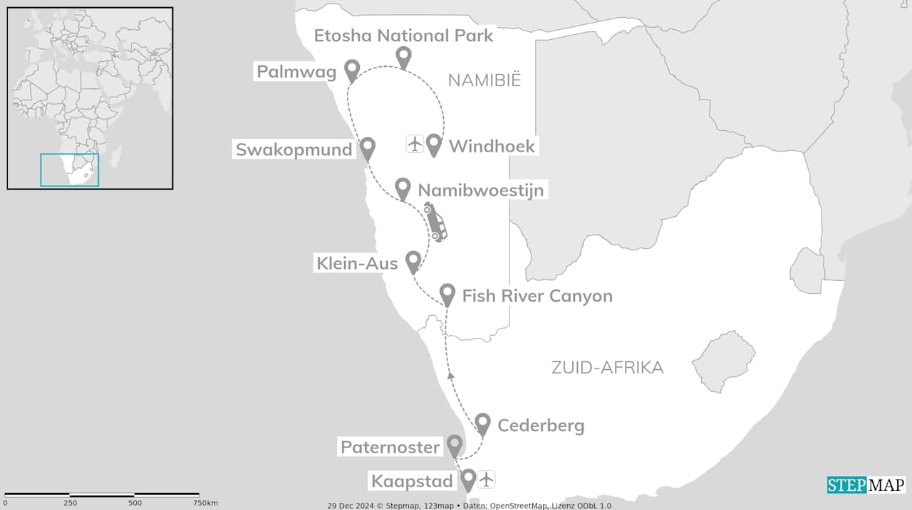 Zuid-Afrika & Namibië: desert roadtrip naar de big five