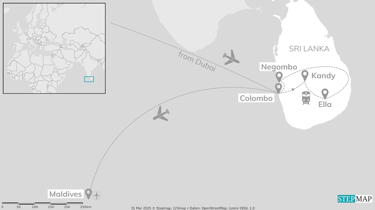 Dubai, Sri Lanka, Maldives: City sights and island vibes