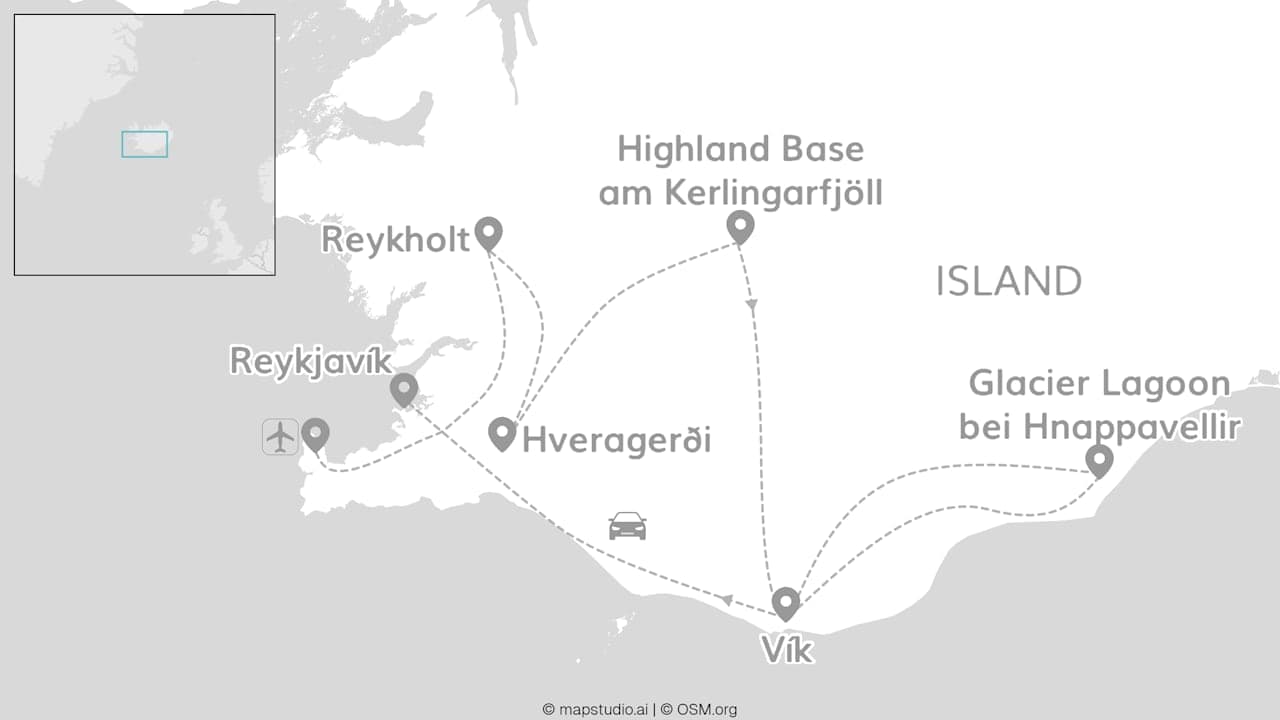 Island Signature: Roadtrip von Highlands zur Gletscher-Lagune