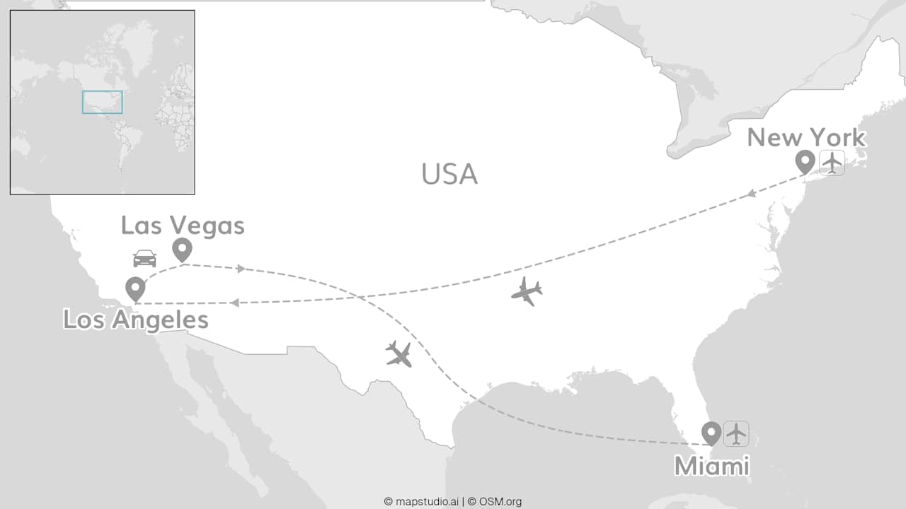 2 for 1 USA: Big Apple, Las Vegas & California Dreamin'