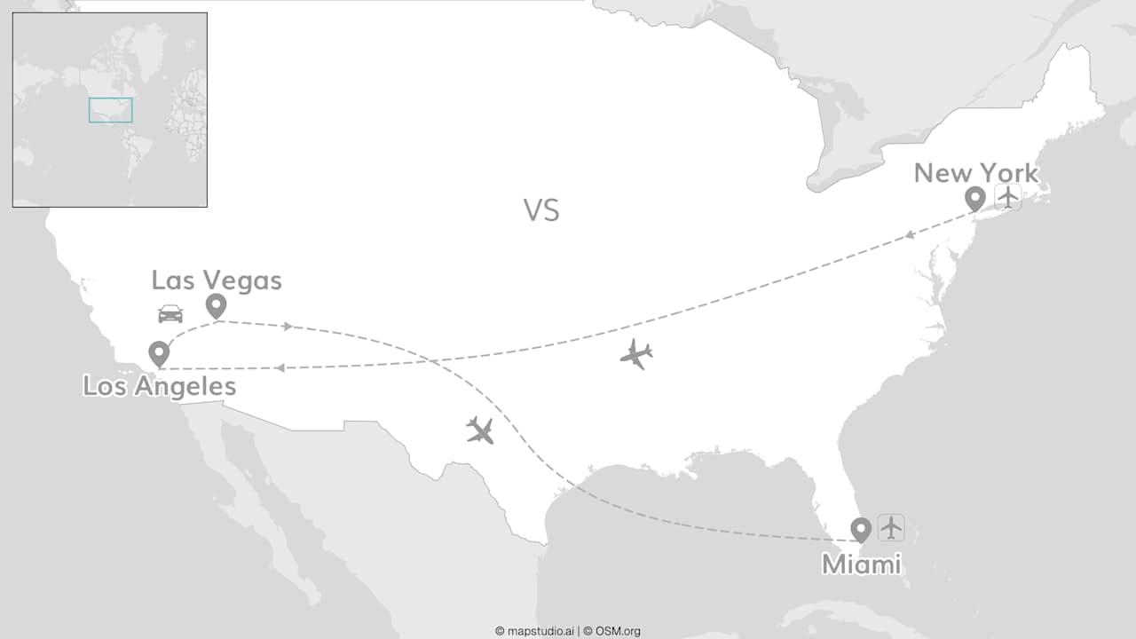 2 for 1 VS: New York, Las Vegas & California dreamin'