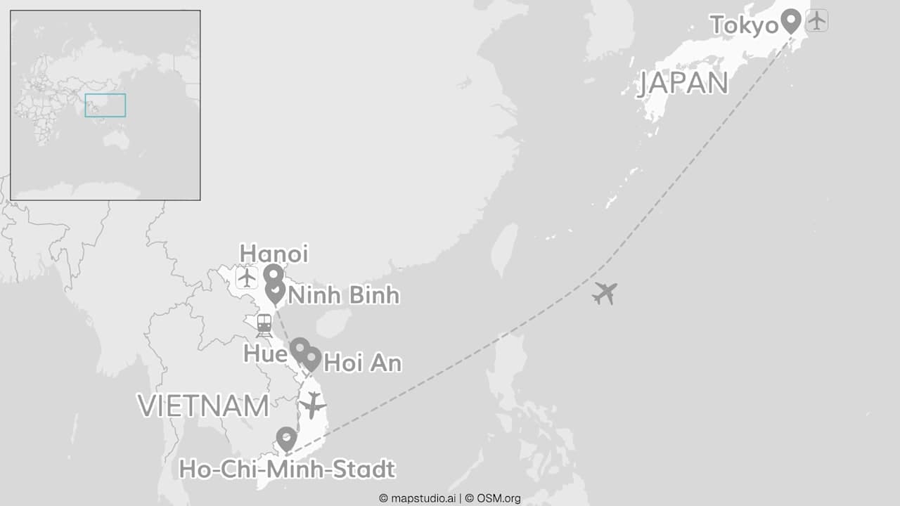 2 for 1 Vietnam to Tokyo: Rice & Shine im Land der Drachen