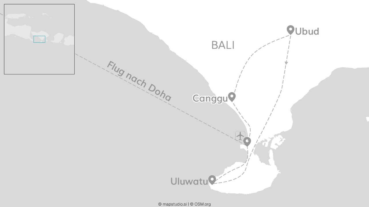 3 Nights on Us: Qatar for Free & Bali from Jungle to Shore