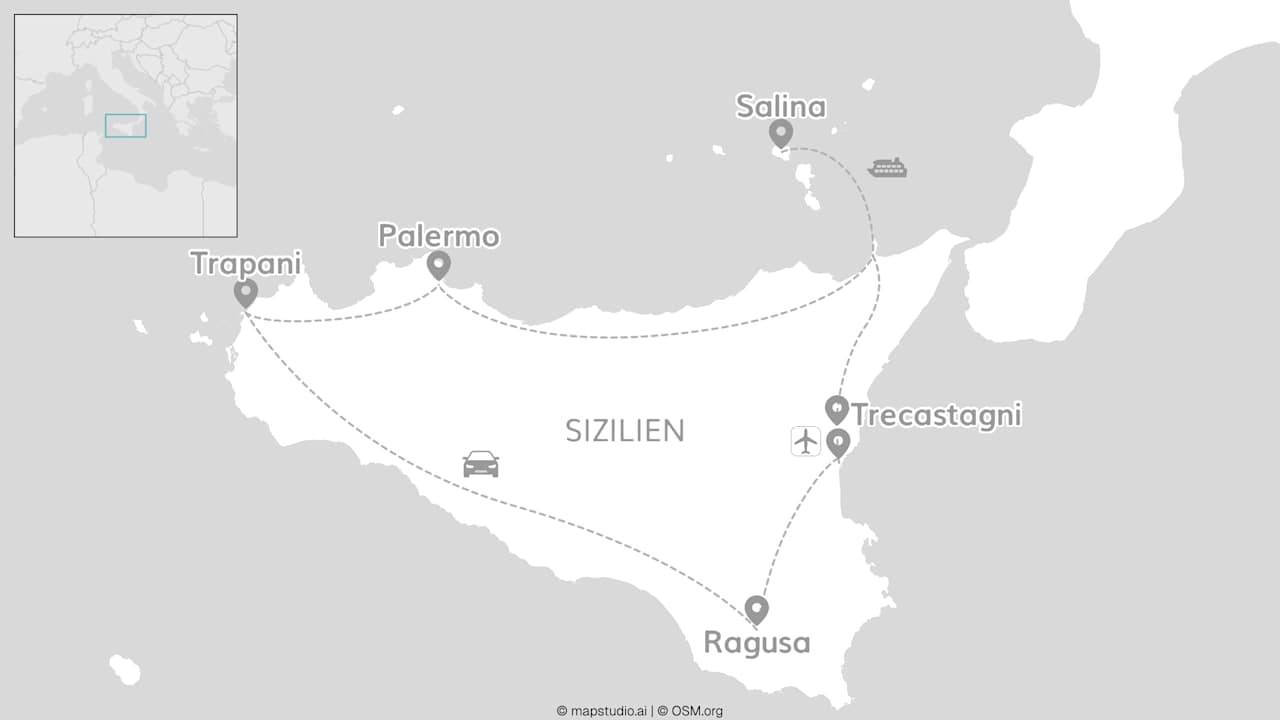 Sizilien & Salina: Vulkaninseln des Mittelmeers