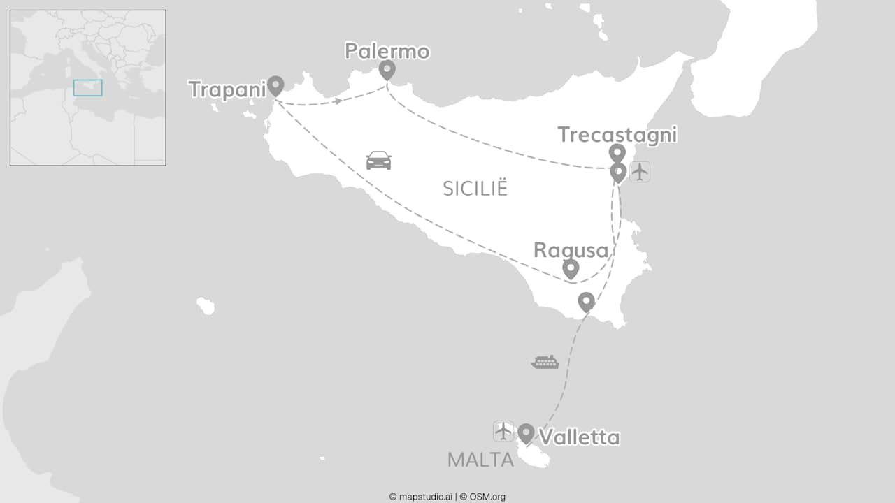 Avontuur Sicilië & Malta: eilandhoppen in de Middellandse Zee