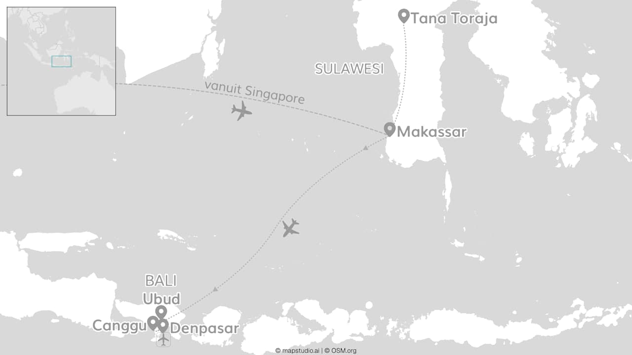 Indonesië intens: Singapore, Sulawesi & schitterend Bali
