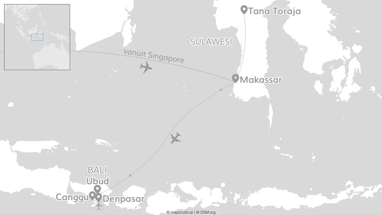 Indonesië intens: Singapore, Sulawesi & schitterend Bali