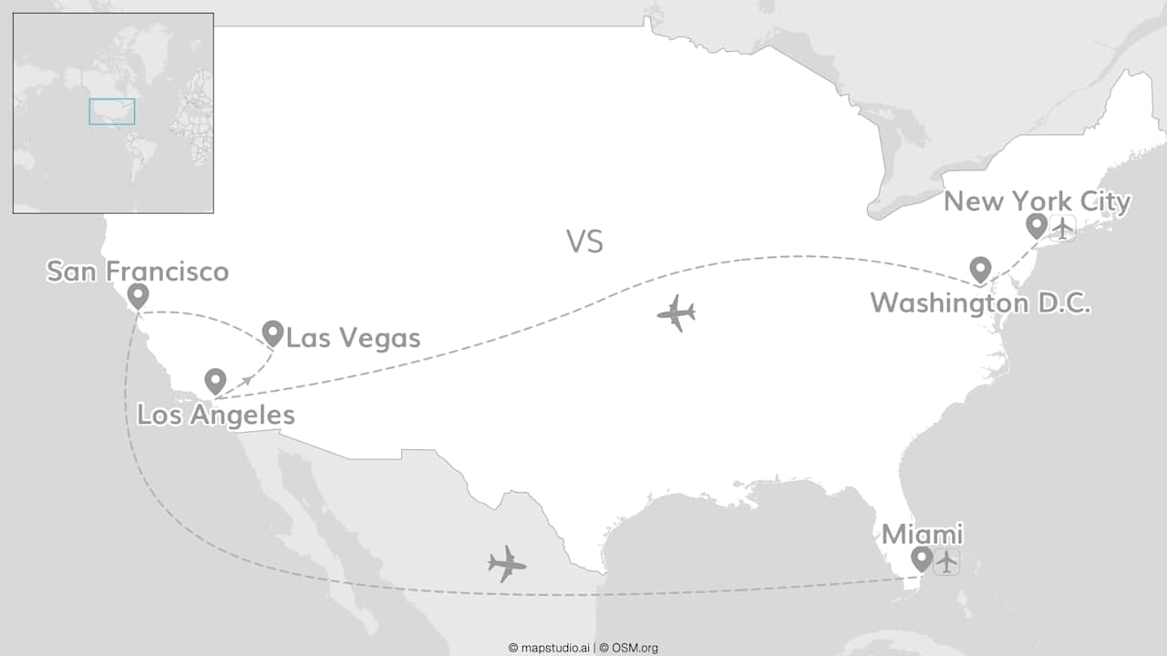 VS bucketlist: van New York naar Golden State