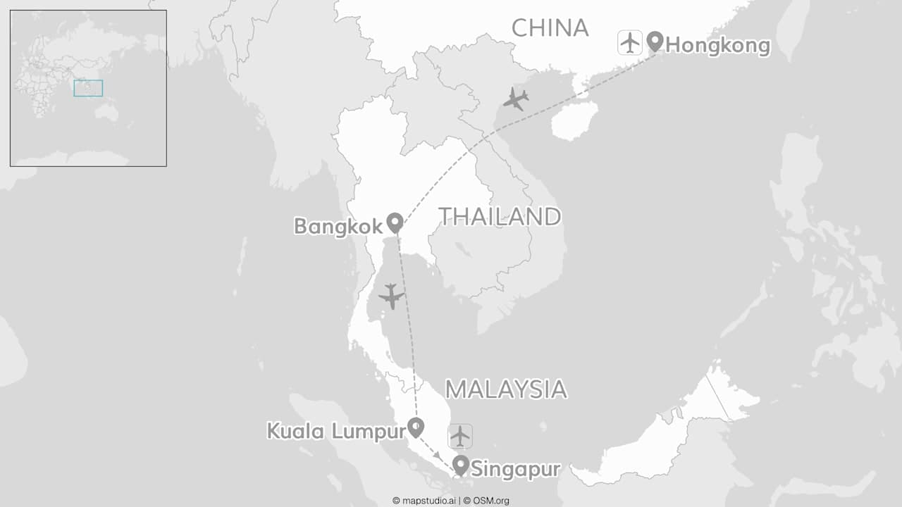 All Around Asia: Hongkong, Bangkok, Kuala Lumpur & Singapur