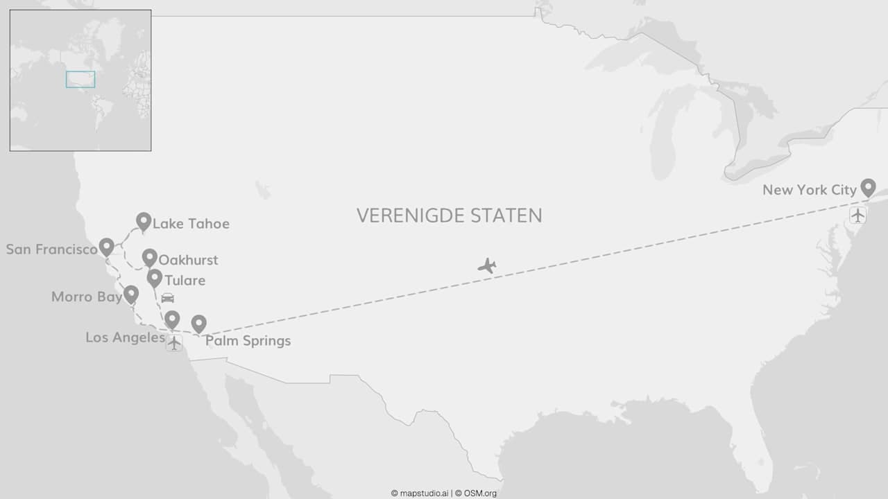 New York & Californië: roadtrip van stad tot natuur