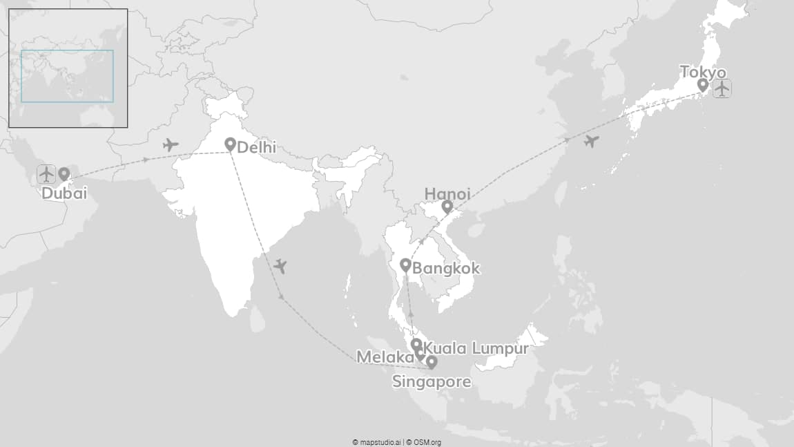 All around Asia: From the Taj Mahal to Singapore