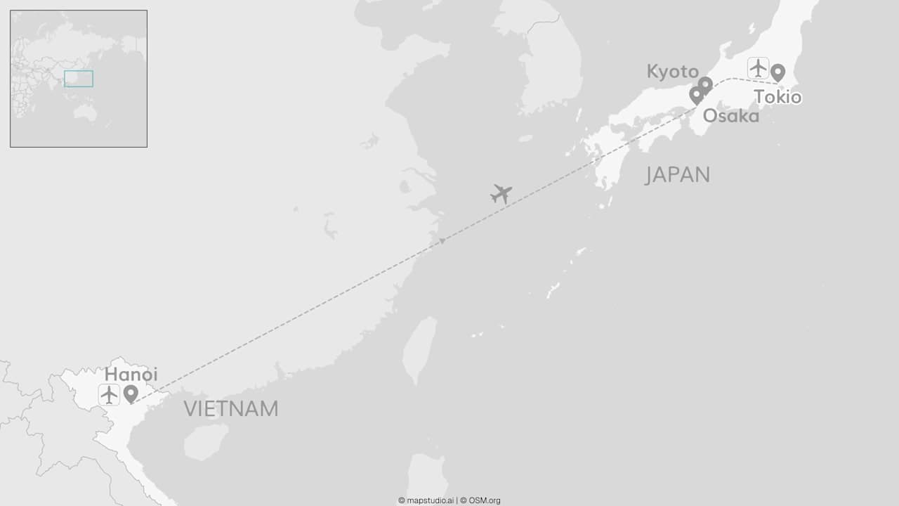 2 for 1 Japan: Tokio & Kyoto plus Hanoi