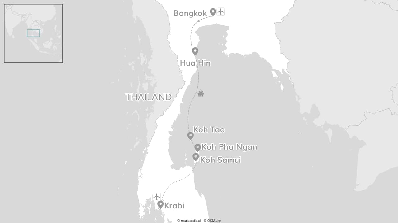 2 for 1 Thailand: Bangkok, Krabi & eilandhoppen