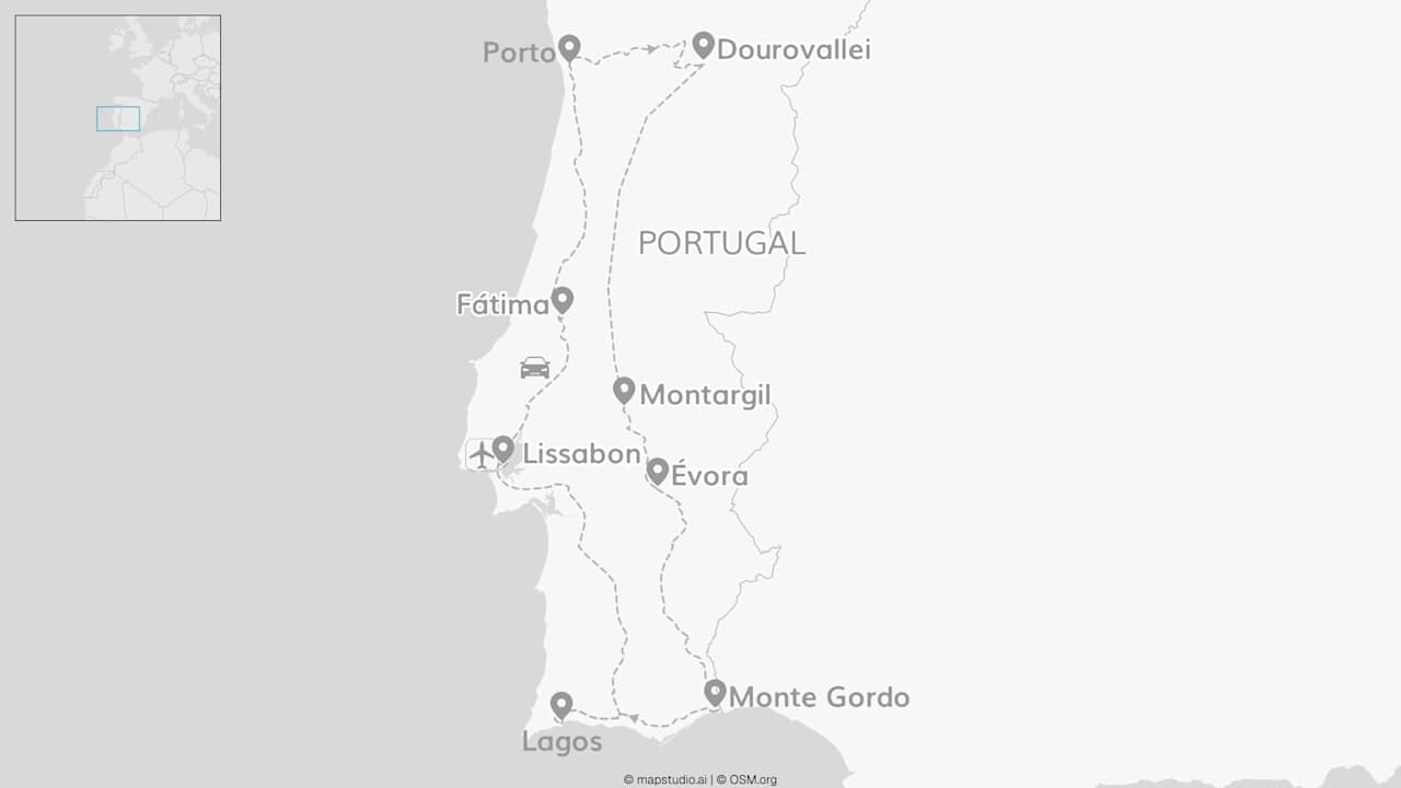 Ontdek Portugal: groene valleien & vuurrode kliffen