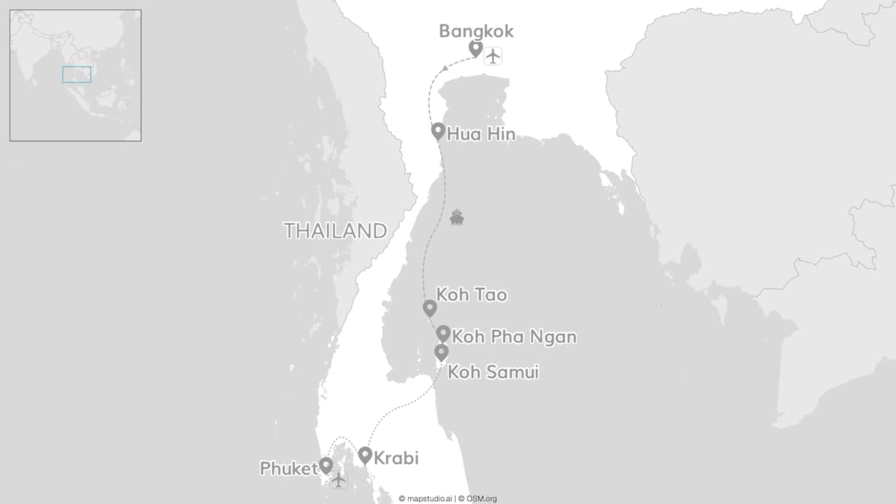 2 for 1 Thailand: Bangkok, Krabi, Phuket & eilandhoppen