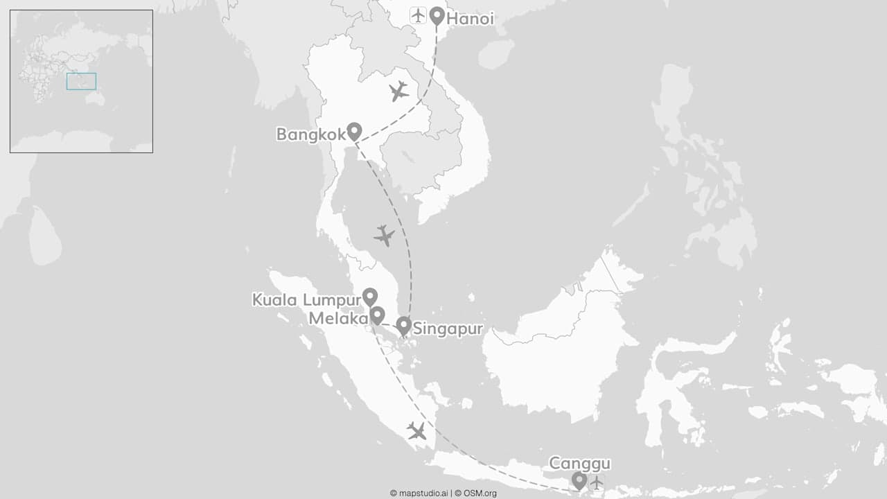 5 Länder Asien: Von Vietnam über Thailand bis Bali