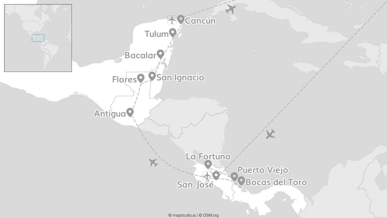 5 Länder Lateinamerika: Von Costa Rica über Belize nach Mexiko