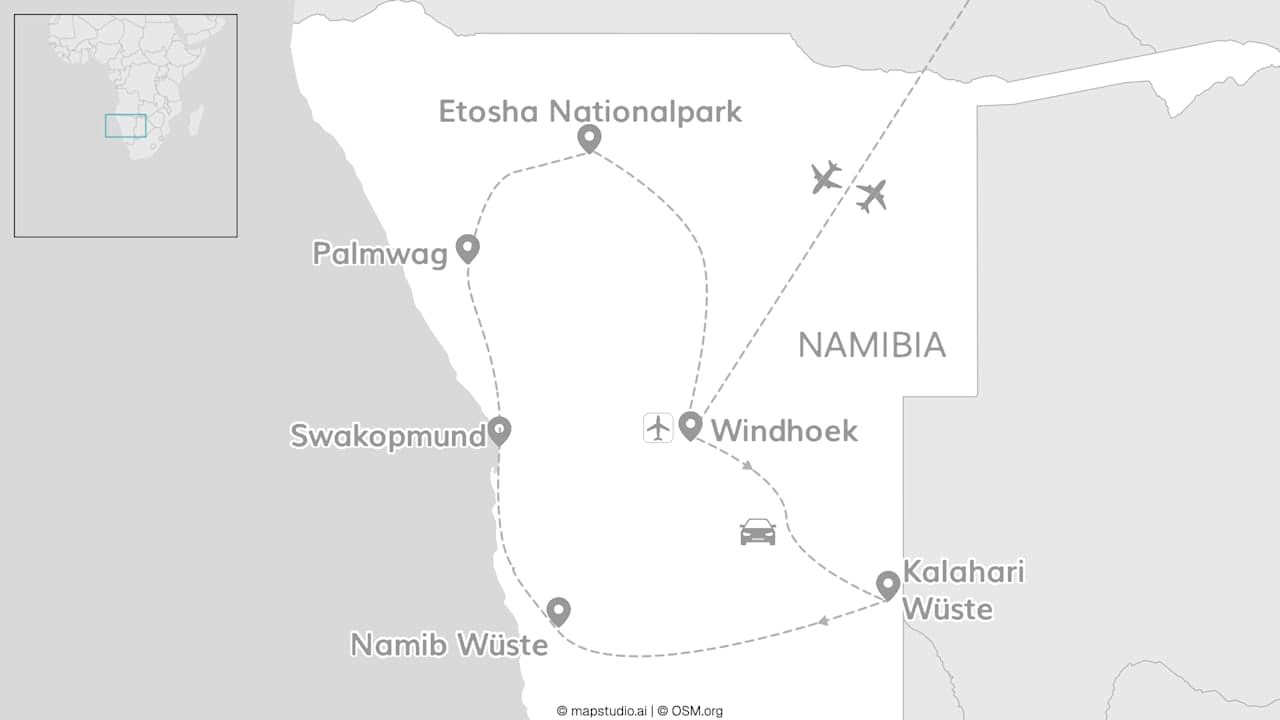 Namibia Adventure: Roadtrip im Rooftop Zelt