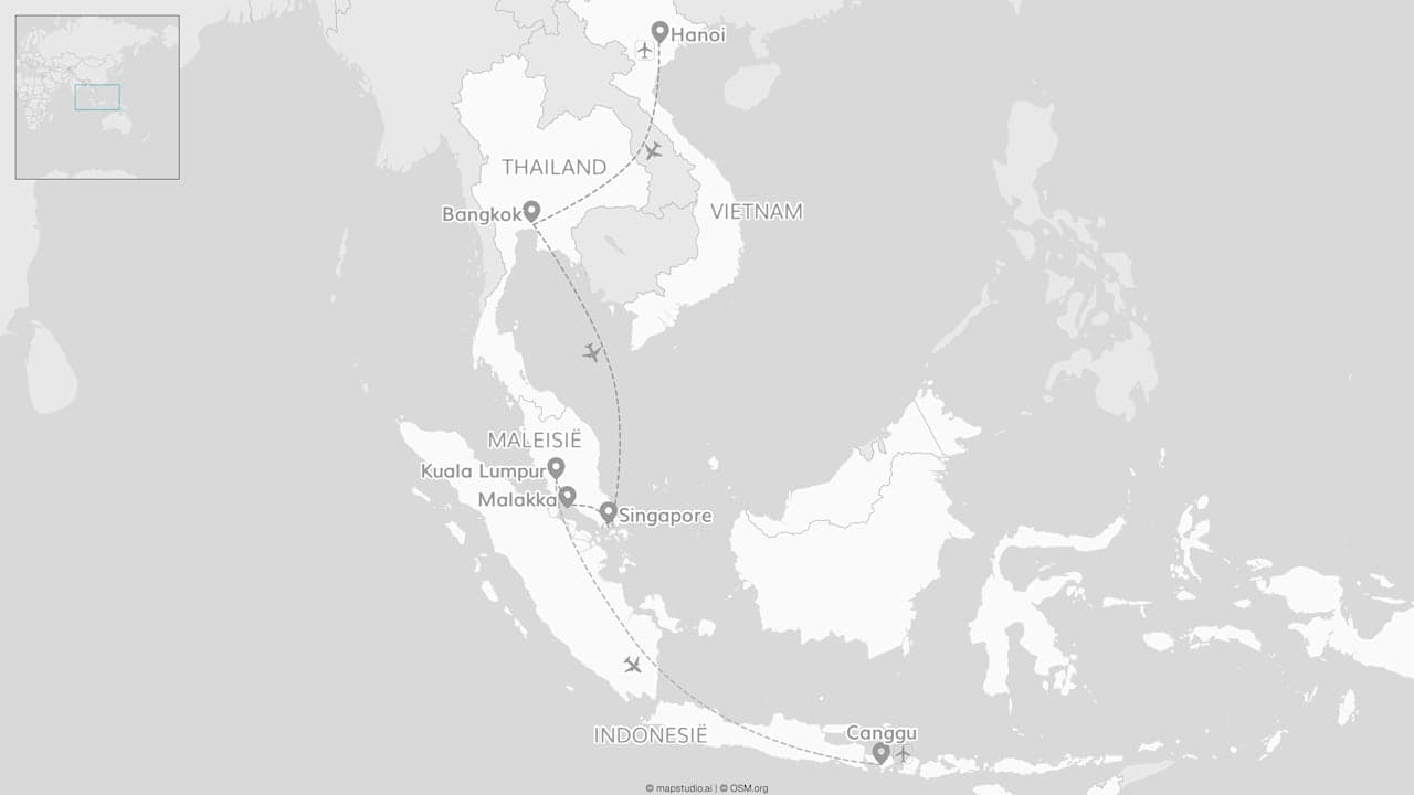 Vijf landen in Azië: van Vietnam via Thailand tot Bali