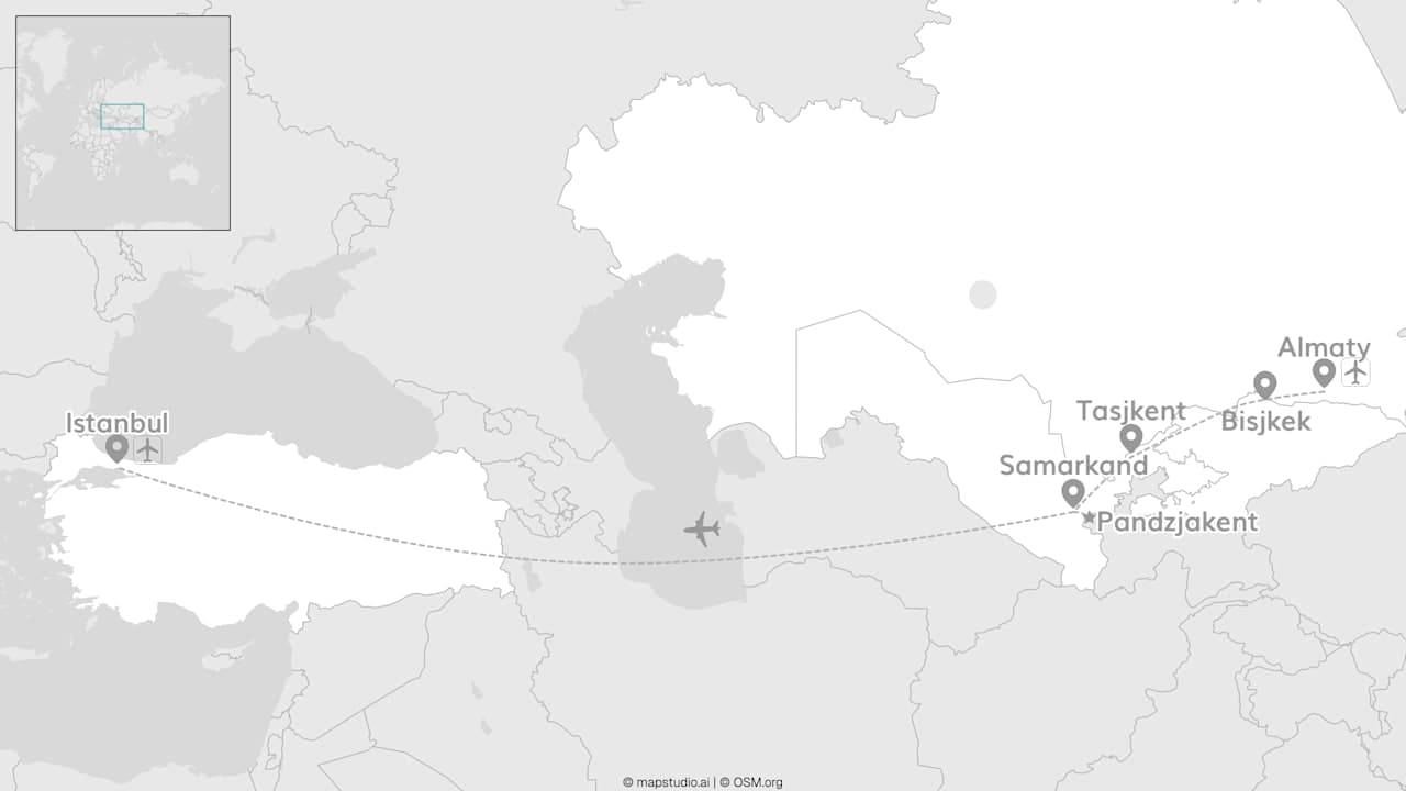 Vijf landen langs de zijderoute: van Kazachstan tot Turkije