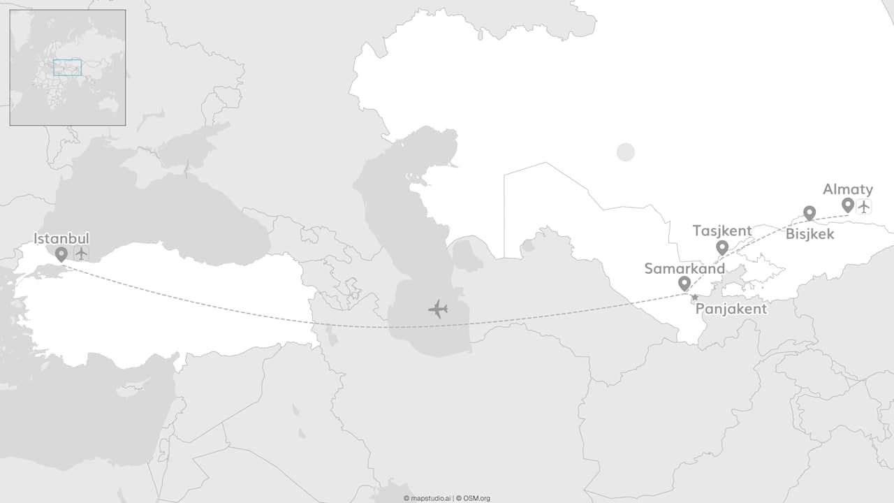 Vijf landen langs de zijderoute: van Kazachstan tot Turkije