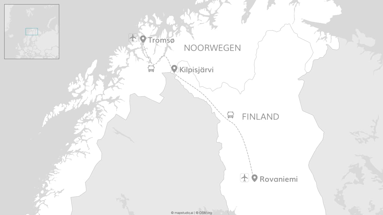 Noorwegen & Finland: arctische route naar Rovaniemi