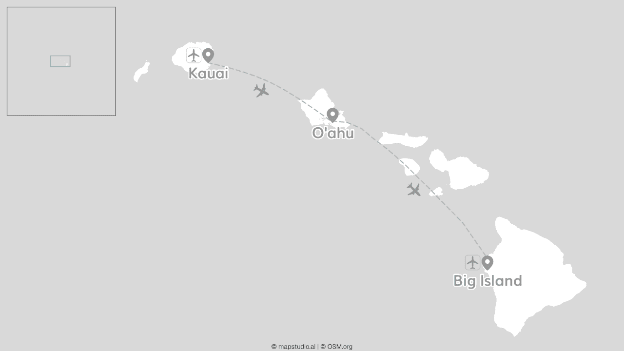 2 for 1 Hawaï: eilandhoppen met Kauai, O’ahu & Big Island