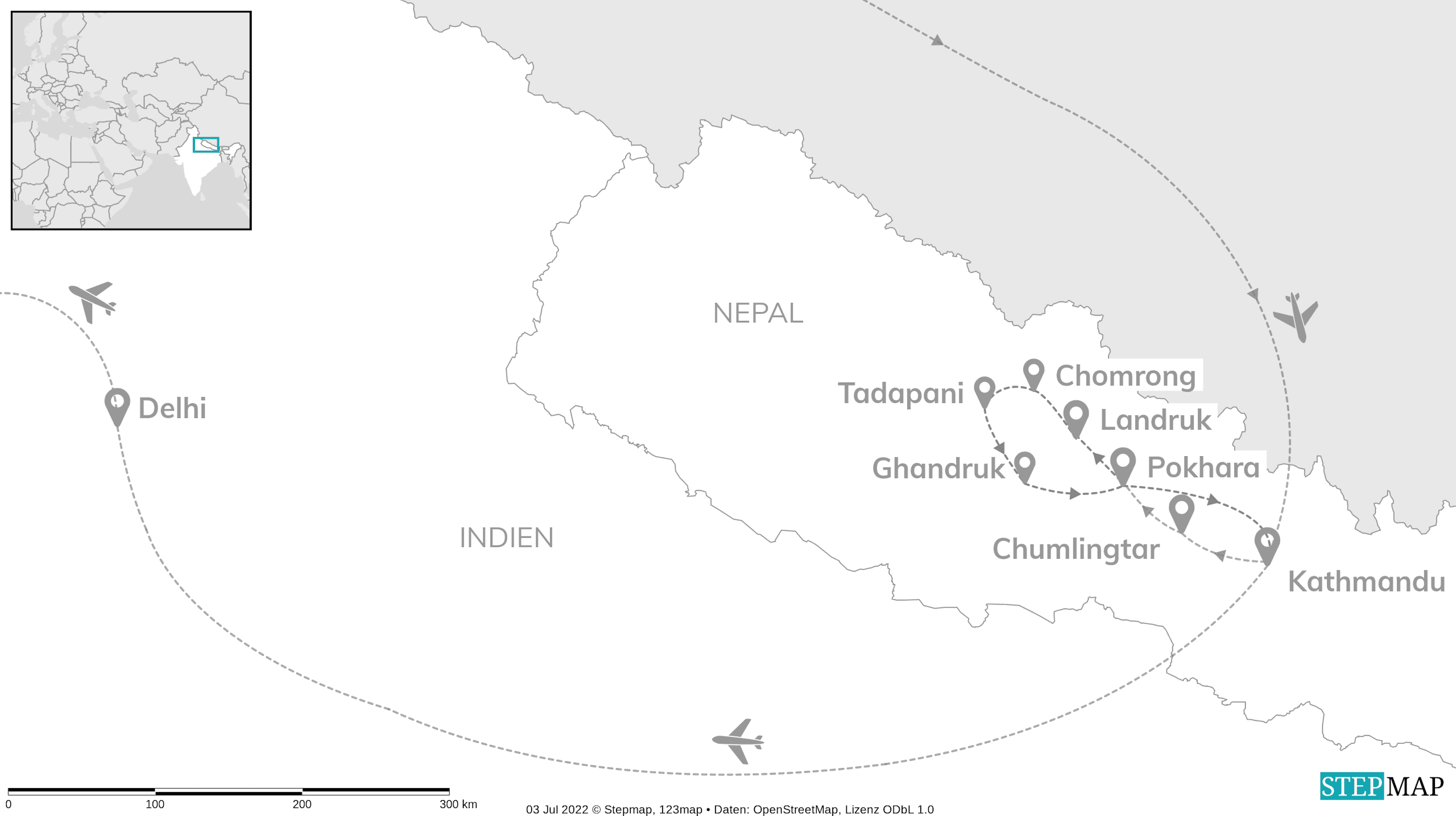 Nepal & Indien hautnah: Vom Dach der Welt zum Taj Mahal