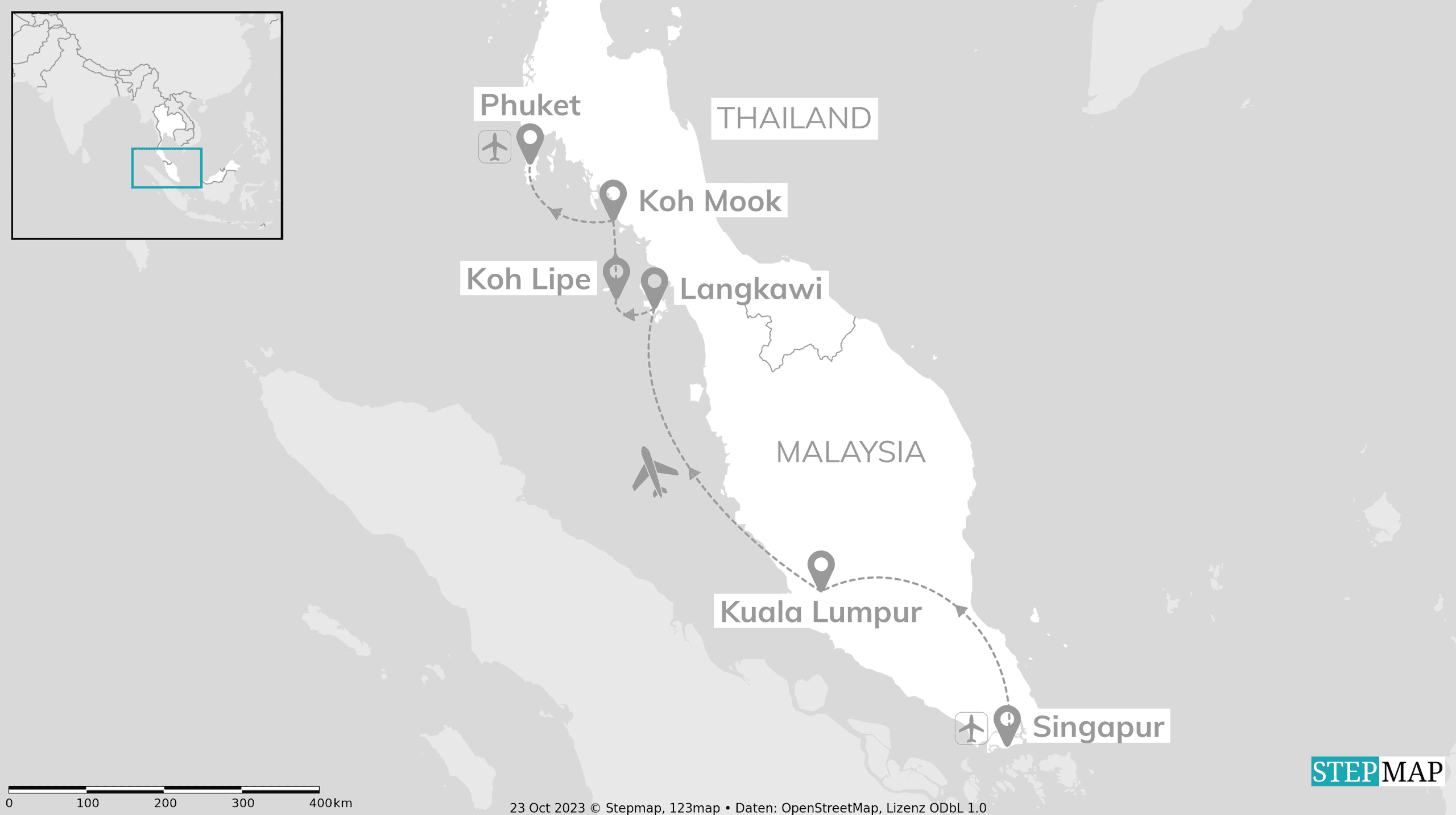 Malaysia, Thailand & Singapur: Insel- meets Cityhopping