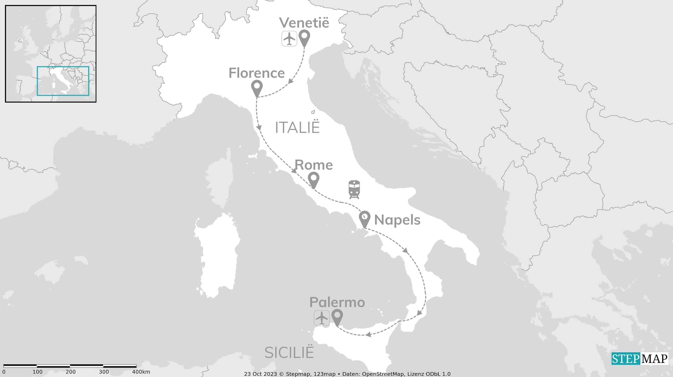 Railroad Italia: avontuur van Venetië naar Sicilië