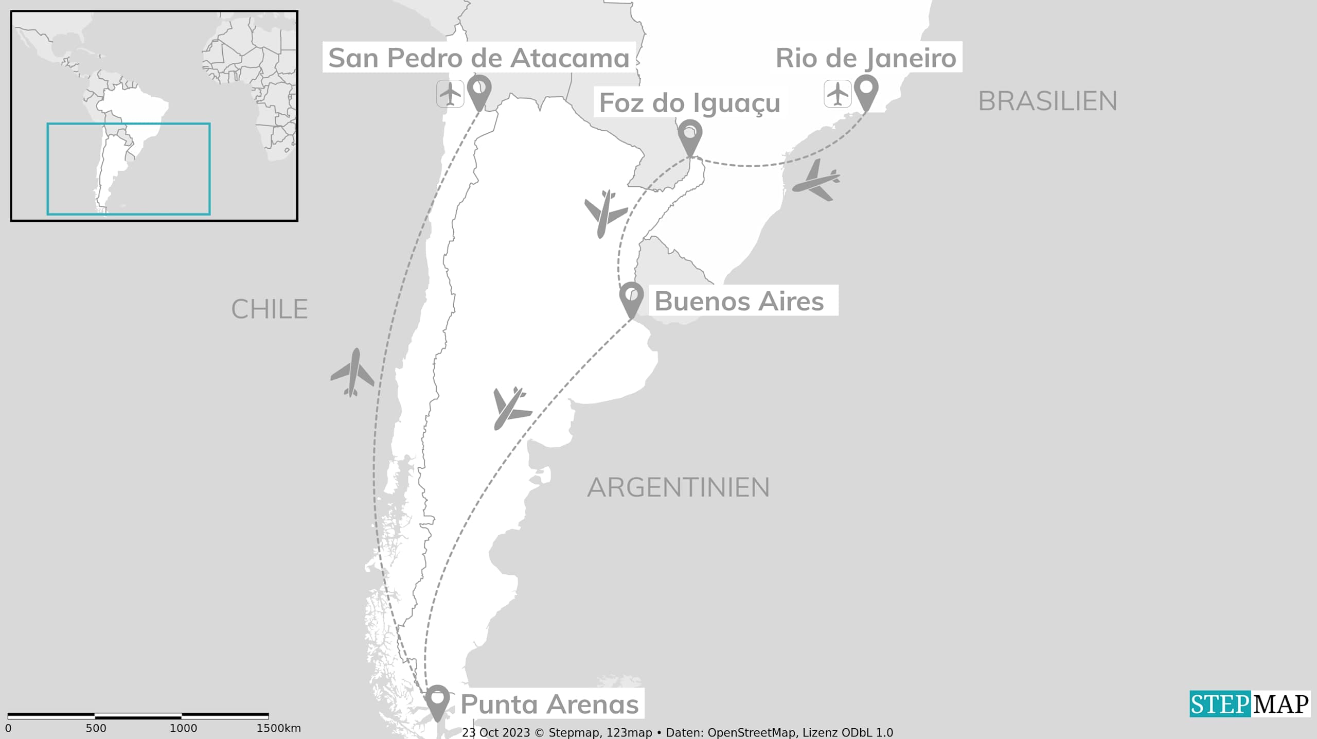 Brasilien, Argentinien & Chile: Patagonia meets Iguazú Falls
