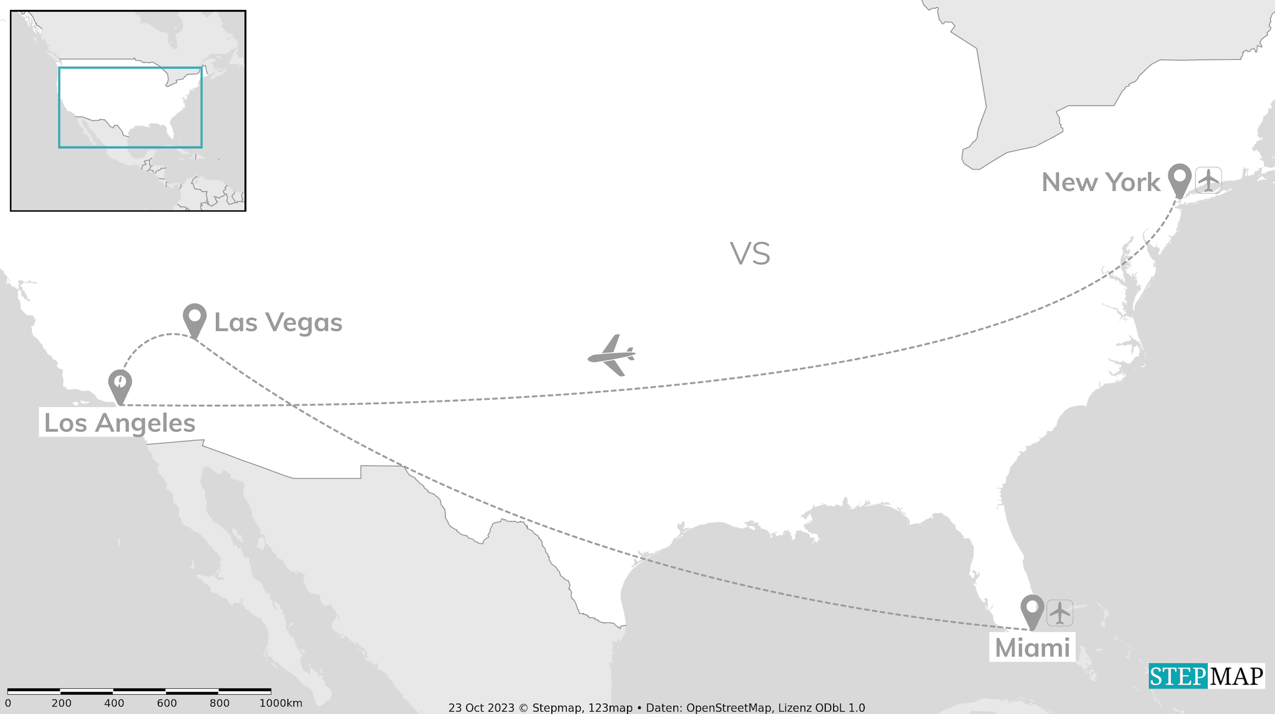 VS cityhoppen: New York, Las Vegas & Miami