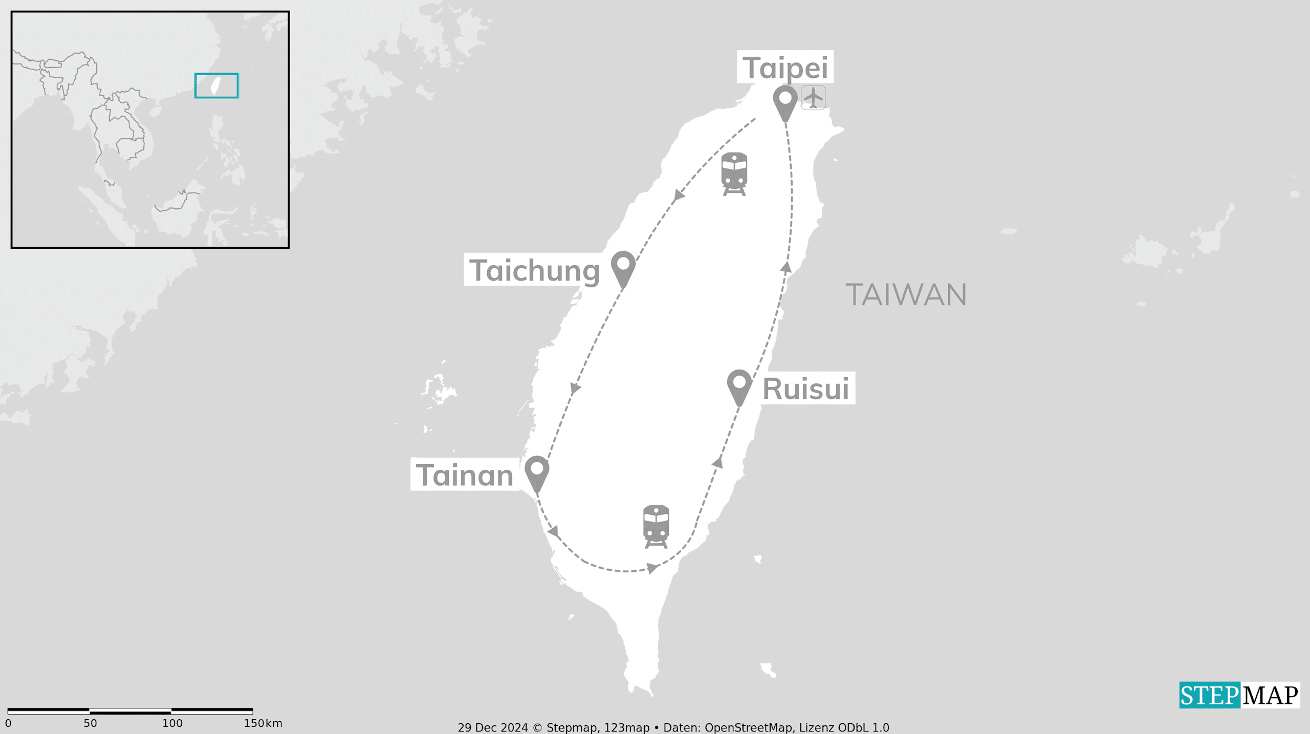 Taiwan per trein: naar Taichung, Tainan, Ruisui & Taipei