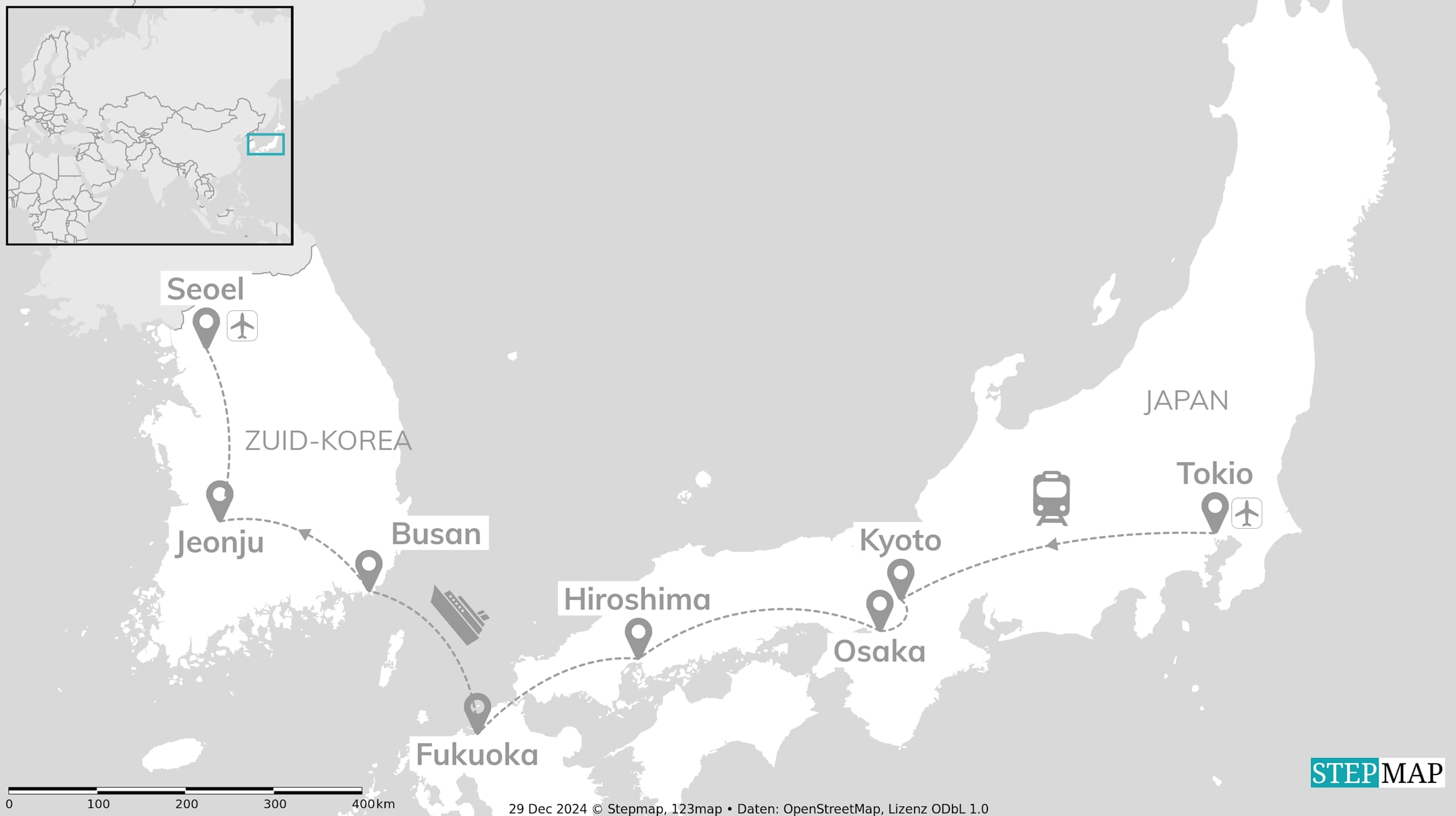 Japan meets Zuid-Korea: train ride naar Hanok & Harajuku