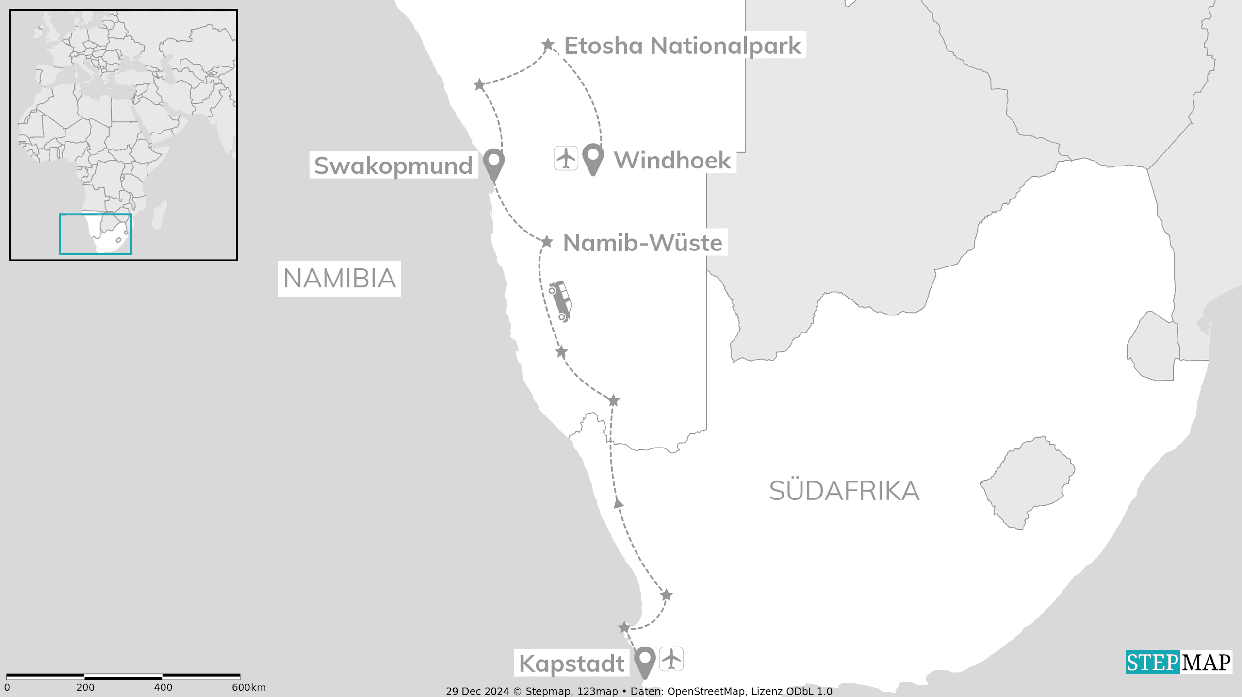 Südafrika & Namibia: Roadtrip Abenteuer im Rooftop Tent