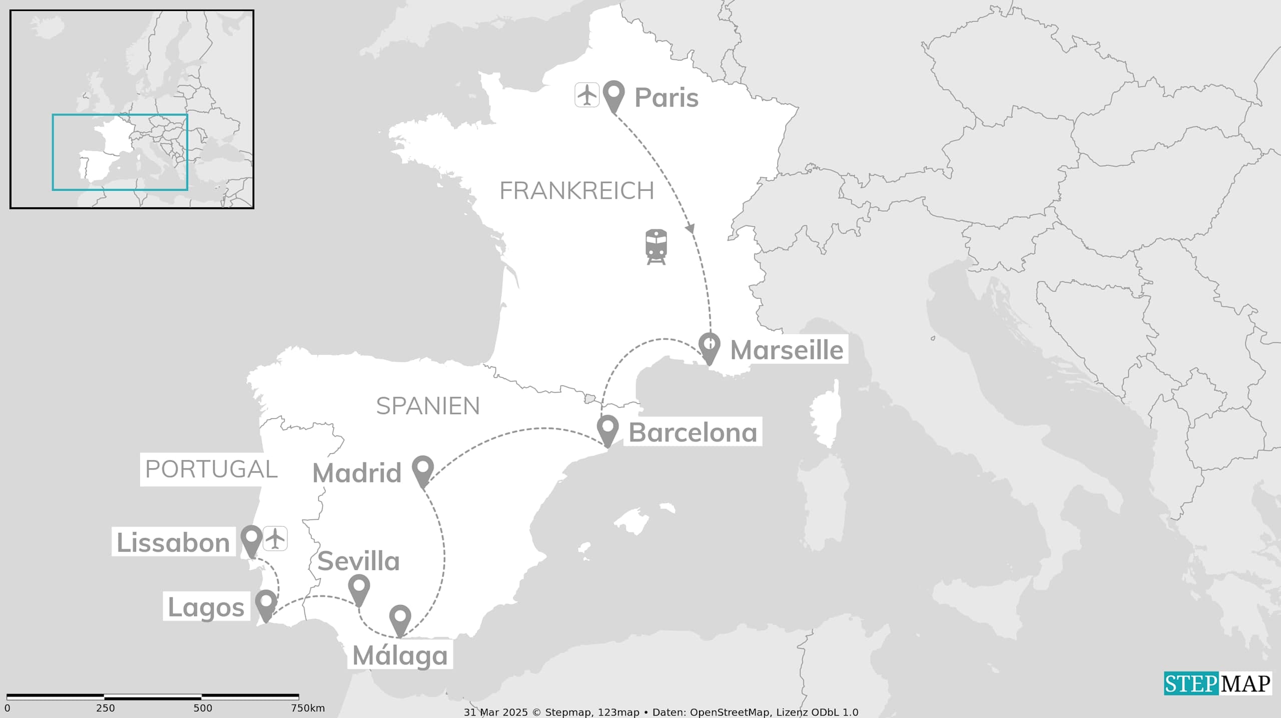Europa Railroad: Savoir Vivre & Iberian Wonders