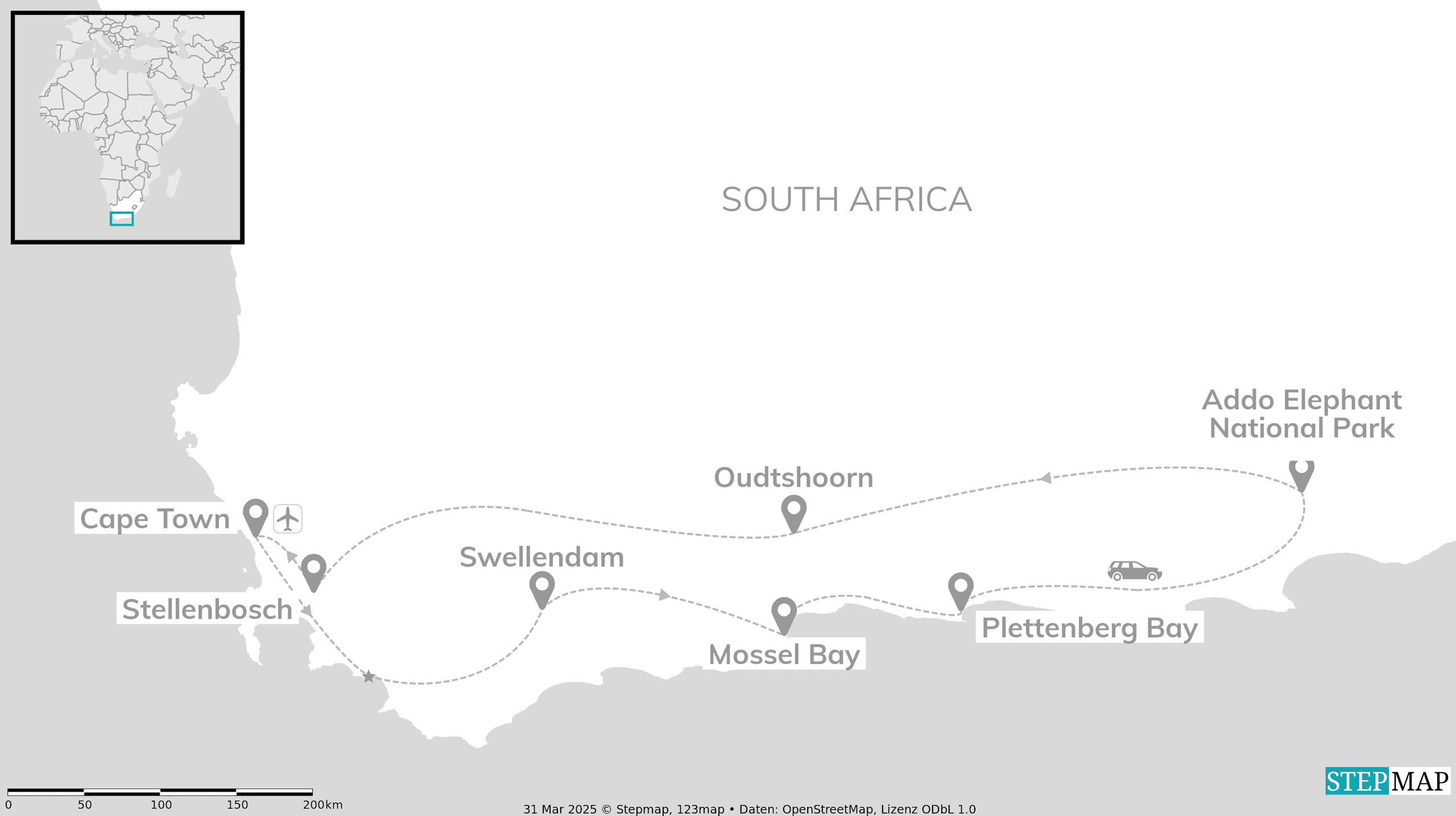 Explore South Africa: The Garden Route, Swellendam and the Big Five
